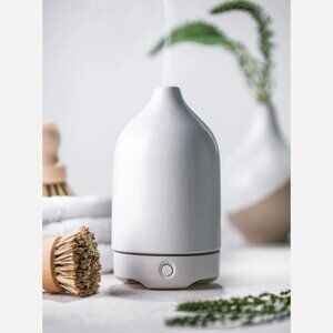 White Ceramic Glass Diffuser – 120ml Aromatherapy Home Accent